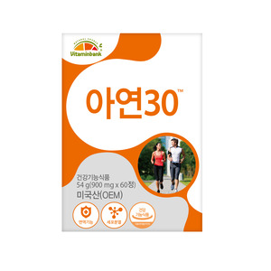 [비타민뱅크] 아연30 60정